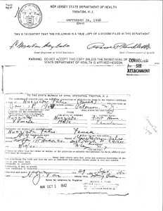 Grandma Ann's Birth Certificate